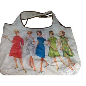 Shopping Bag Tote Nylon Simplicity Dress Patterns Retro Large